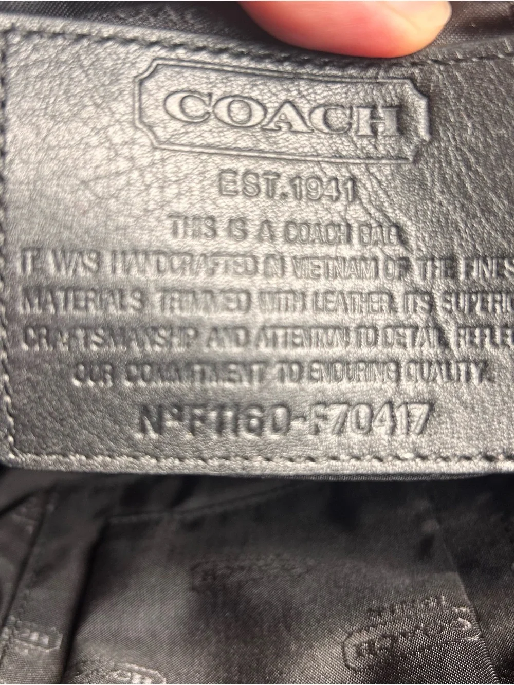 Coach Black Canvas Crossbody Messenger Bag